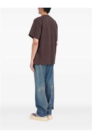 Brown graphic-print cotton t-shirt MM6 MAISON MARGIELA | SH0GC0053M20050143